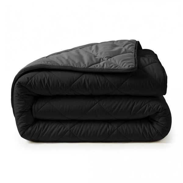 Lazy Dekbed Diamond Zwart / Antraciet
