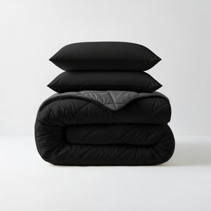 Lazy Dekbed Diamond Zwart / Antraciet