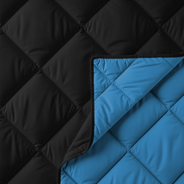 Lazy Dekbed Diamond Zwart / Zee Blauw