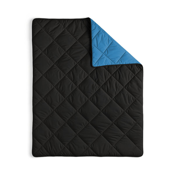 Lazy Dekbed Diamond Zwart / Zee Blauw