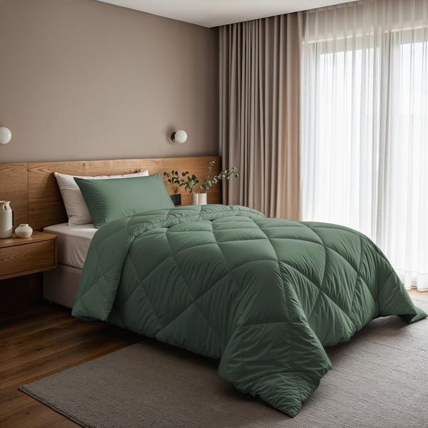 Lazy Dekbed Diamond Groen