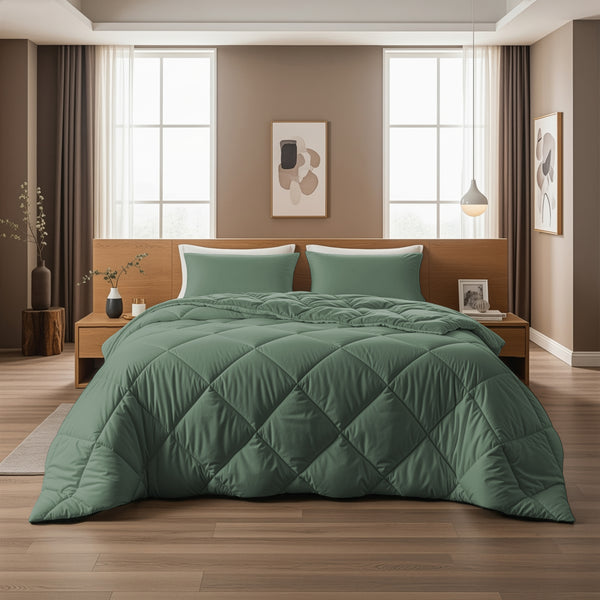 Lazy Dekbed Diamond Groen