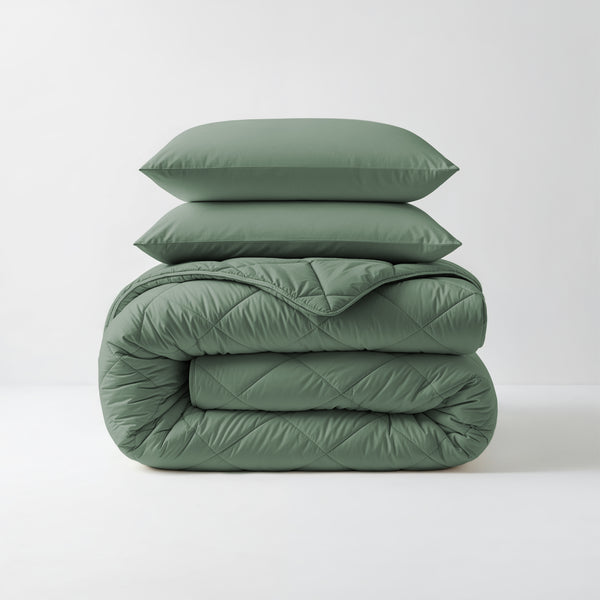 Lazy Dekbed Diamond Groen