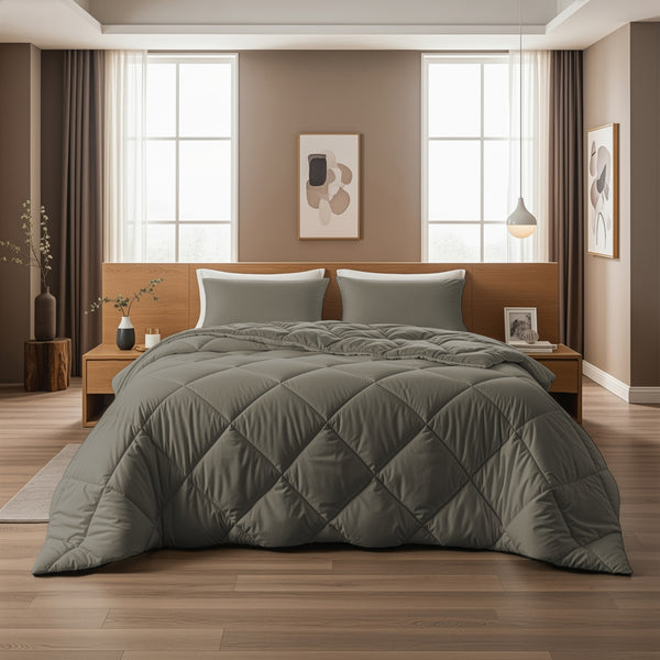 Lazy Dekbed Diamond Kaki