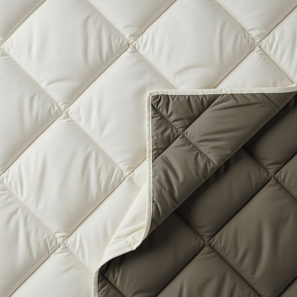 Lazy Dekbed Diamond Crème/Kaki