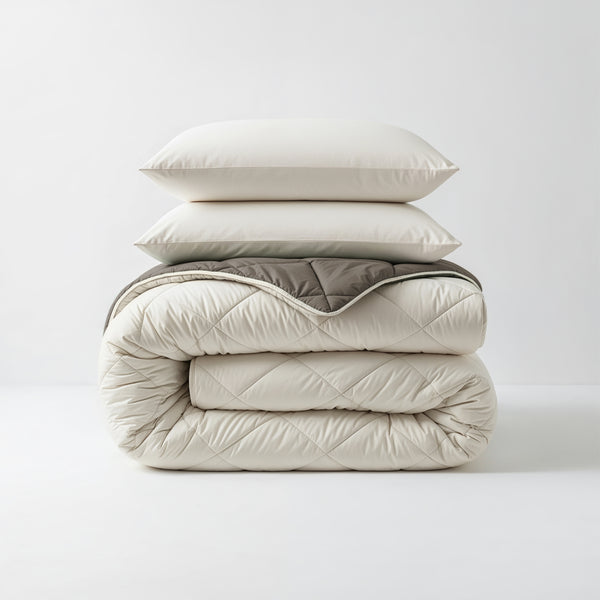 Lazy Dekbed Diamond Crème/Kaki