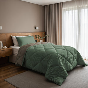 Lazy Dekbed Diamond Groen/Kaki