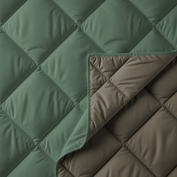 Lazy Dekbed Diamond Groen/Kaki