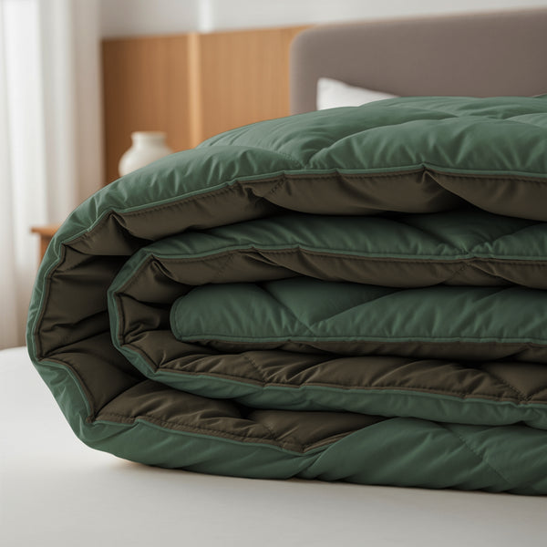 Lazy Dekbed Diamond Groen/Kaki