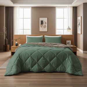 Lazy Dekbed Diamond Groen/Kaki