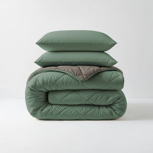 Lazy Dekbed Diamond Groen/Kaki