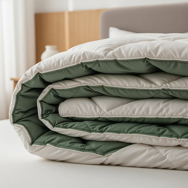 Lazy Dekbed Diamond Crème/Groen