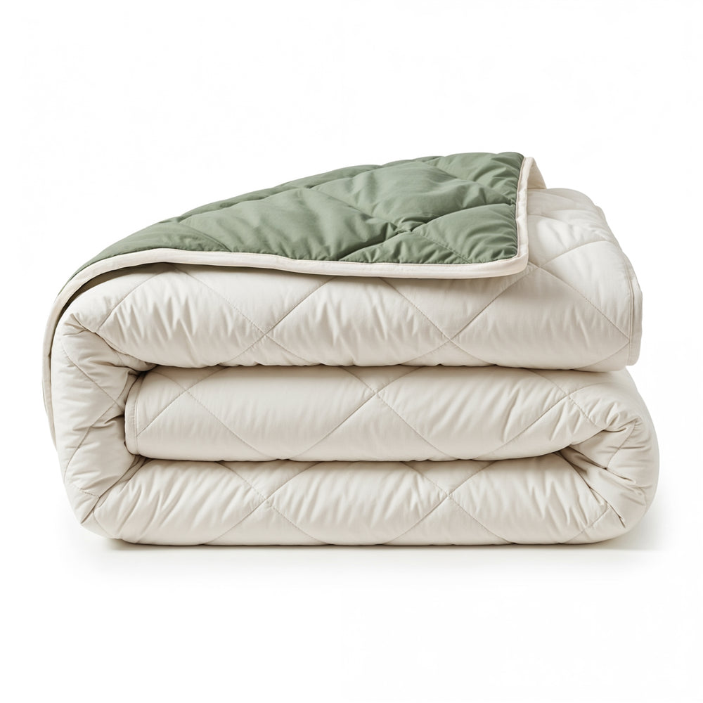 Lazy Dekbed Diamond Crème/Groen