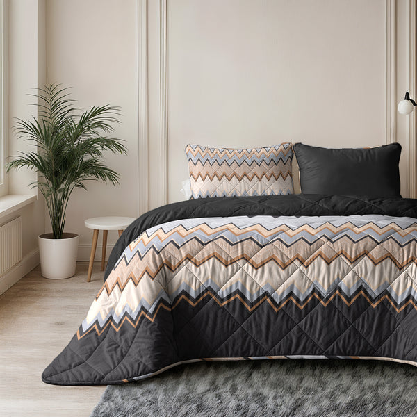 Lazy Dekbed Mikas Blauw/Zand Met Kussenslopen