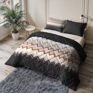 Lazy Dekbed Mikas Blauw/Zand Met Kussenslopen