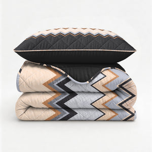 Lazy Dekbed Mikas Blauw/Zand Met Kussenslopen