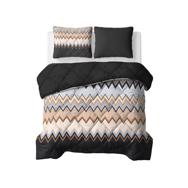 Lazy Dekbed Mikas Blauw/Zand Met Kussenslopen