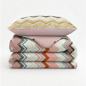 Lazy Dekbed Lizzy Beige/Roze Met Kussenslopen