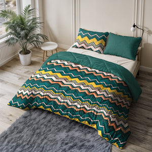 Lazy Dekbed Scala Donkergroen Met Kussenslopen