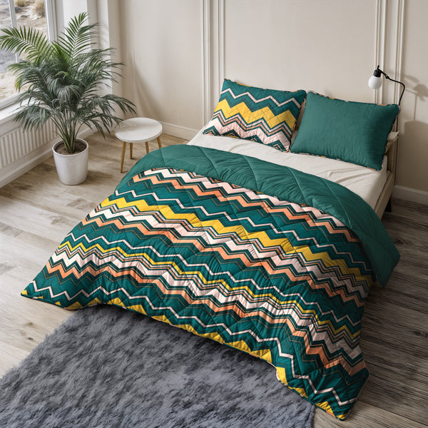 Lazy Dekbed Scala Donkergroen Met Kussenslopen