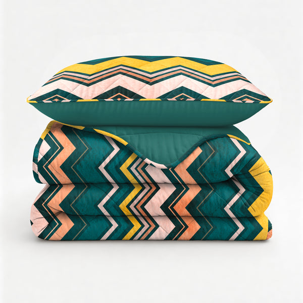 Lazy Dekbed Scala Donkergroen Met Kussenslopen