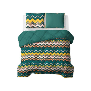 Lazy Dekbed Scala Donkergroen Met Kussenslopen