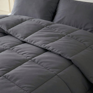 Dekbed Zonder Overtrek -  (100% Percale Katoen) Antraciet
