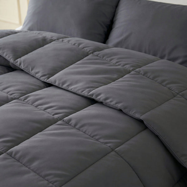 Dekbed Zonder Overtrek -  (100% Percale Katoen) Antraciet
