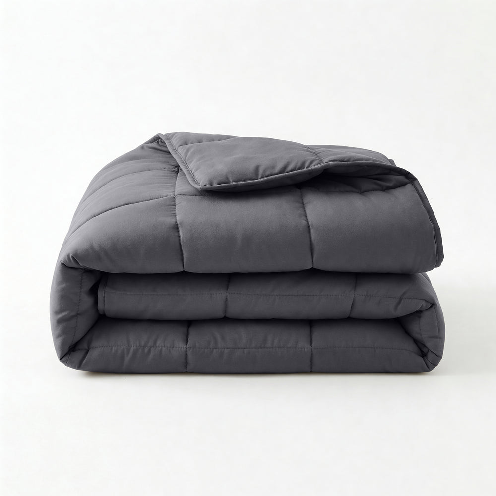 Dekbed Zonder Overtrek -  (100% Percale Katoen) Antraciet