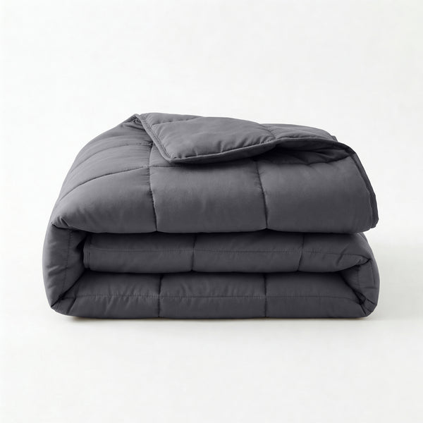 Dekbed Zonder Overtrek -  (100% Percale Katoen) Antraciet