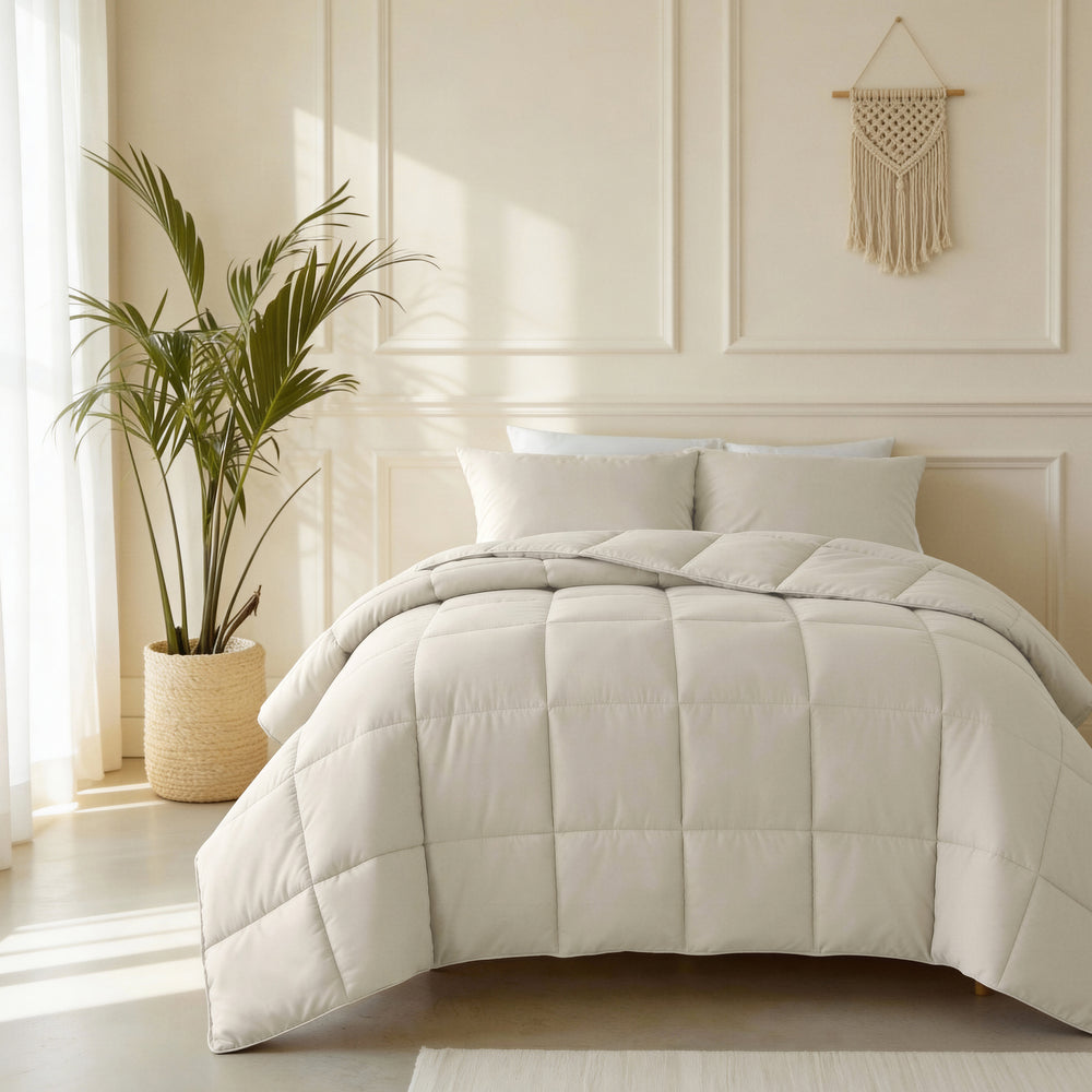Lazy Dekbed Percale Beige