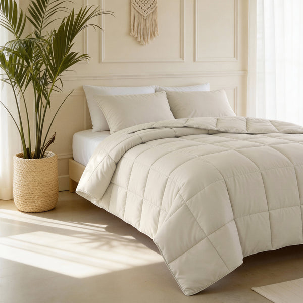 Lazy Dekbed Percale Beige