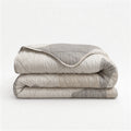 Bettdecke ohne Bezug - kariert Beige/Grau (100% Baumwolle)
