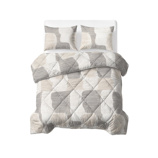 Lazy Dekbed Katoen Checkered Beige/Grijs