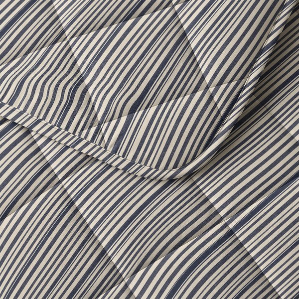 Lazy Dekbed Katoen Stripy Beige/Blauw