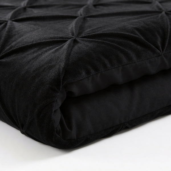 Dekbed Zonder Overtrek - Easy Velvet Pintuck Zwart