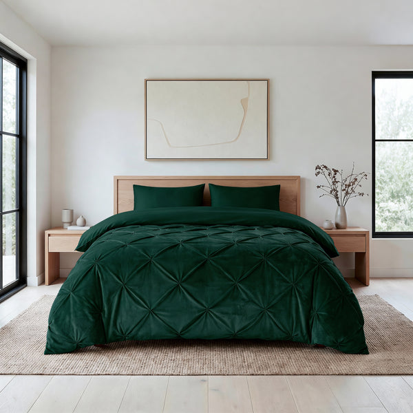 Dekbed Zonder Overtrek - Easy Velvet Pintuck Groen