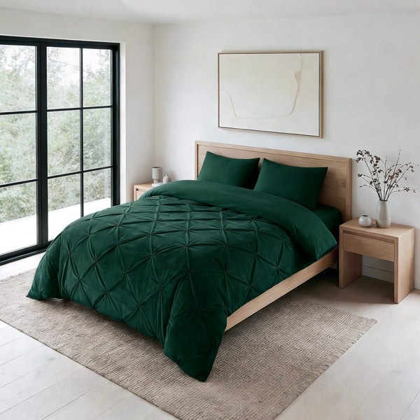 Dekbed Zonder Overtrek - Easy Velvet Pintuck Groen