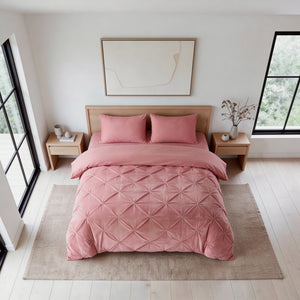 Dekbed Zonder Overtrek - Easy Velvet Pintuck Roze