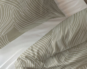 Dekbedovertrek - Ripple Taupe 100% katoen