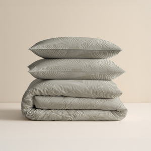Dekbedovertrek - Ripple Taupe 100% katoen