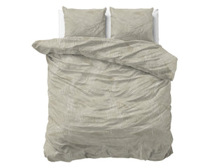Dekbedovertrek - Ripple Taupe 100% katoen