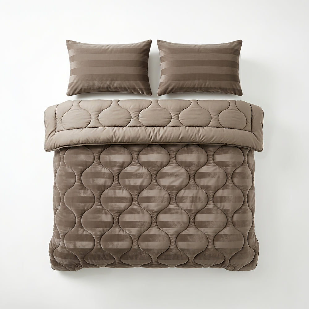 Dekbed Zonder Overtrek - Easy Dekbed Hotel Velvet Taupe