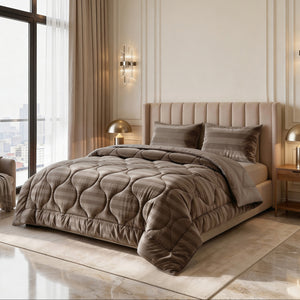 Dekbed Zonder Overtrek - Easy Dekbed Hotel Velvet Taupe