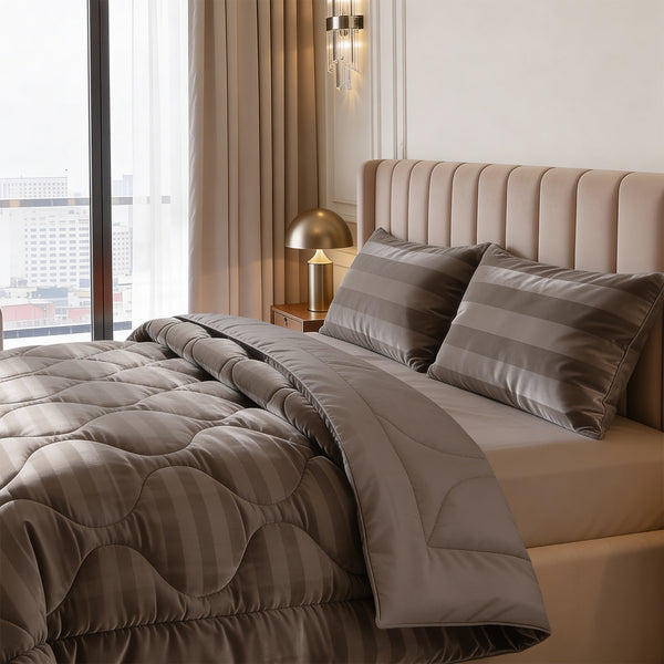 Dekbed Zonder Overtrek - Easy Dekbed Hotel Velvet Taupe