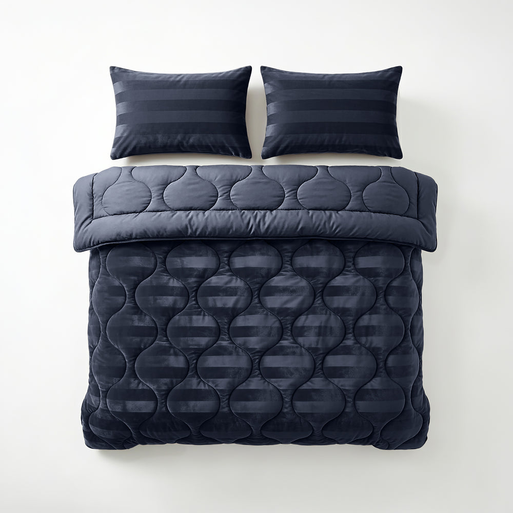 Dekbed Zonder Overtrek - Easy Dekbed Hotel Velvet Navy