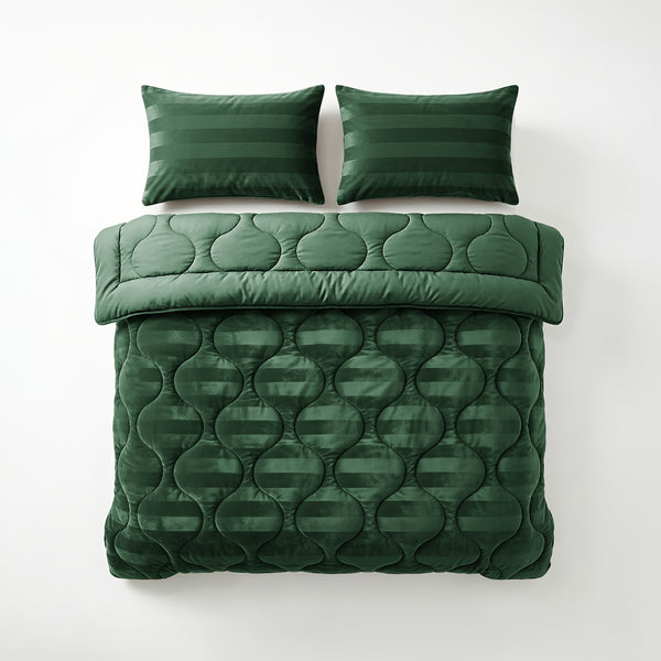 Dekbed Zonder Overtrek - Easy Dekbed Hotel Velvet Donker Groen