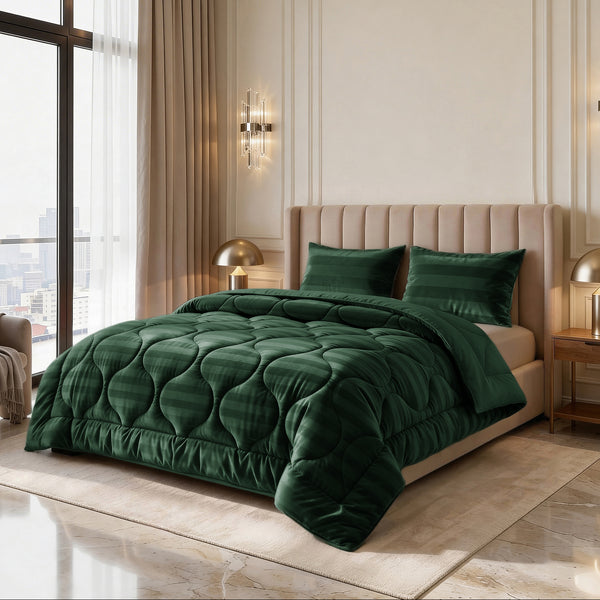 Dekbed Zonder Overtrek - Easy Dekbed Hotel Velvet Donker Groen