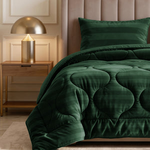 Dekbed Zonder Overtrek - Easy Dekbed Hotel Velvet Donker Groen