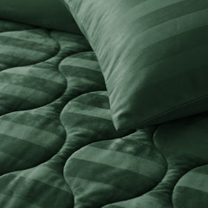 Dekbed Zonder Overtrek - Easy Dekbed Hotel Velvet Donker Groen